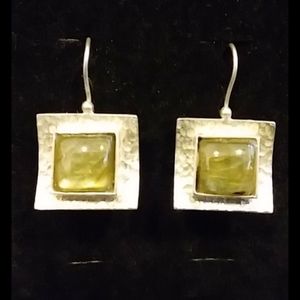 925 Sterling Silver Adventurine  Earrings